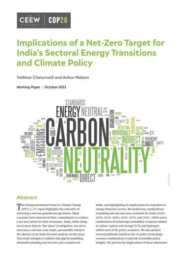 Net Zero India 2070 What is the Sectoral Impact of CO2 Emissions